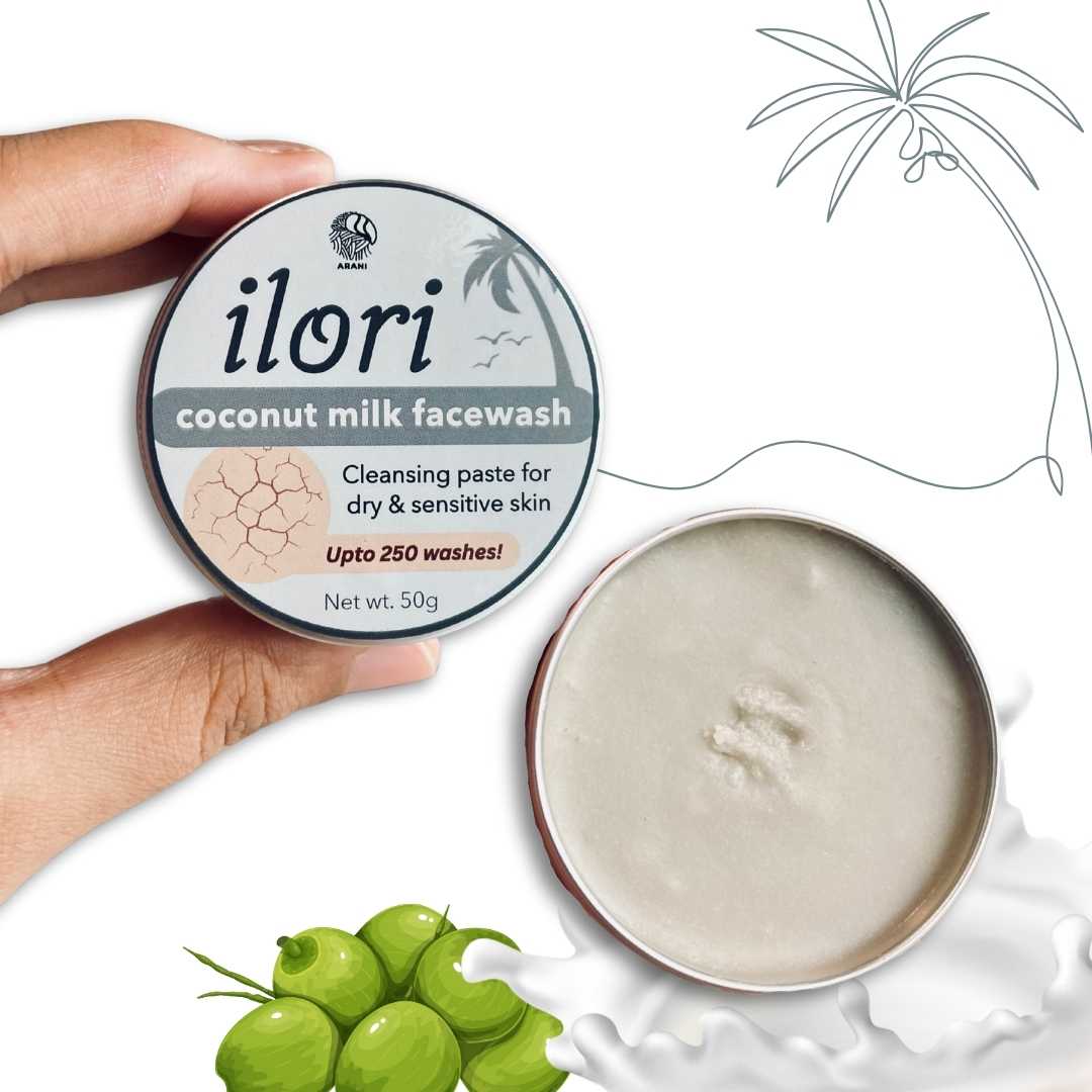 AraniEco: Ilori coconut milk facewash for dry skin 50g